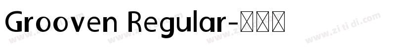 Grooven Regular字体转换